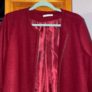Coat burgundy color